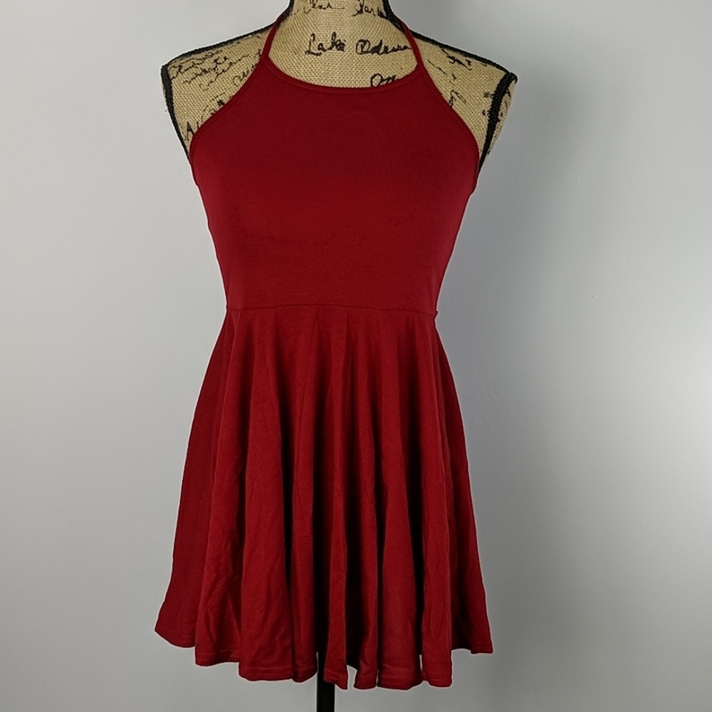 Halter tie flare skirt athletic dress - Picture 8 of 8